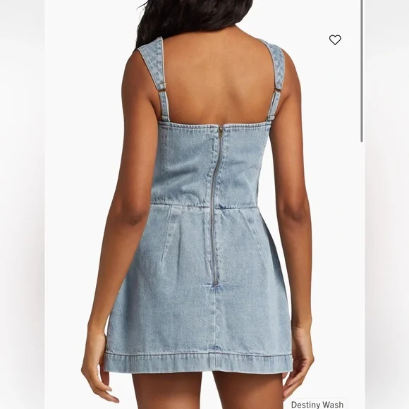 NWT Amanda Uprichard Blue Denim Dress XS - Picture 2 of 9